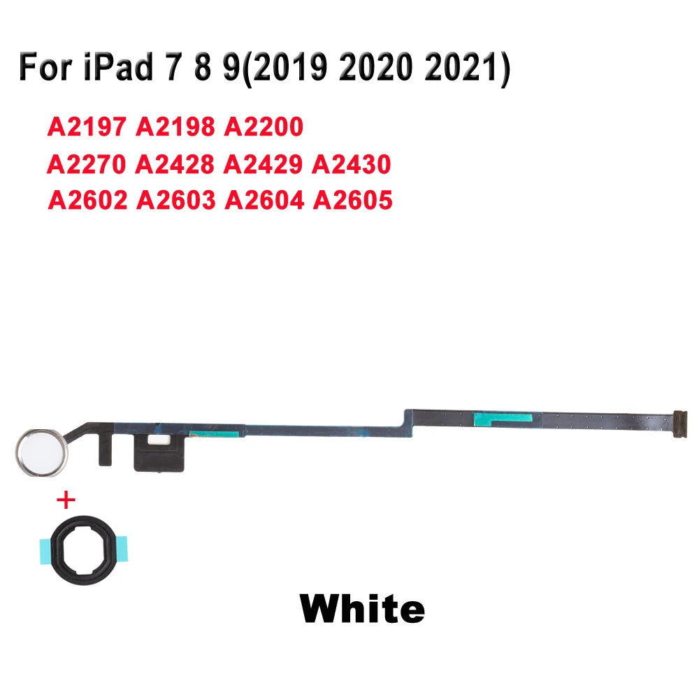 1set High Quality Home Button With Flex Cable Repair Part For iPad Air 1 5 6 7 8 9 2017 2018 2019 2020 2021 Home Button Key Flex iPad tablet repair parts