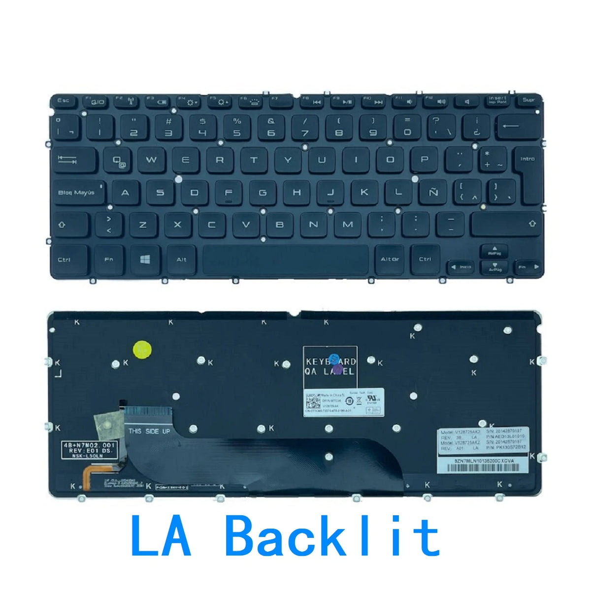 New US Latin Language  Backlit Keyboard For Dell XPS 12 13 L321X L322X P20S XPS13D 13R Replacement Keyboard 0P6DWF MP-11C7Dell laptop repair parts