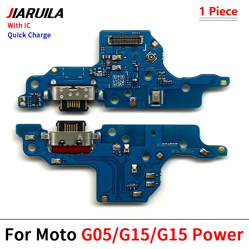 10Pcs, USB Charge Port Dock Connector Charging Board Flex Cable For Moto G04 G04s E14 E32s G05 G15 G85 G75 G Play Power 5G 2024 Motorola phone repair parts