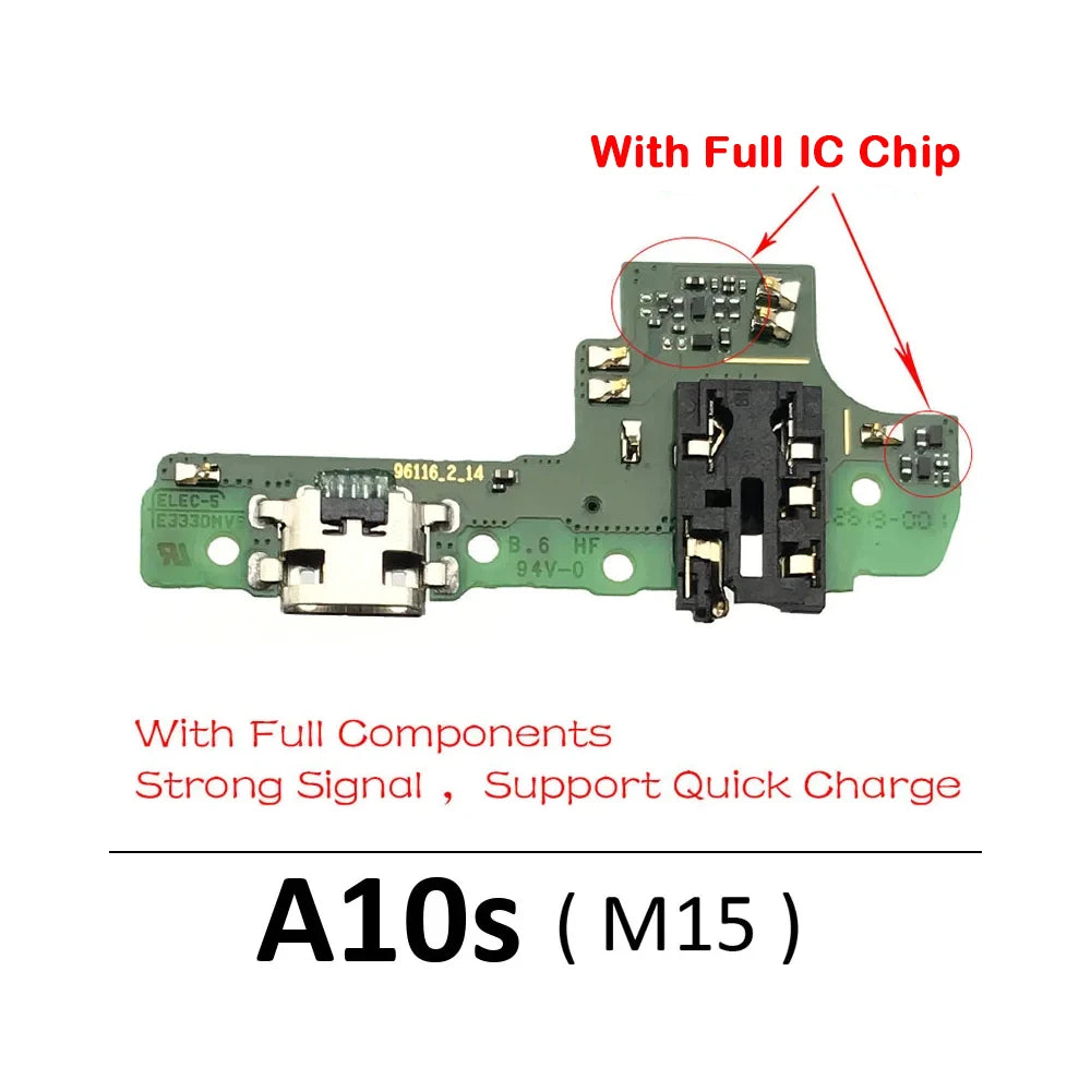 10Pcs USB Charger Charging Port Dock Connector Board Flex Cable For Samsung A10S A20S A30S A50S A21s A12 A02s A03s A03 Core Samsung phone repair parts