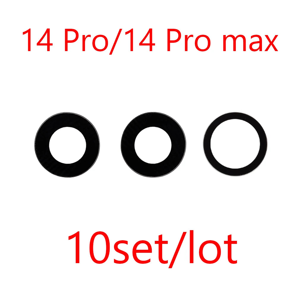 10pcs Rear Back Camera Lens Glass for iPhone 14 13 Pro Max 12 11 ProMax Mini XR XS XSMax X 7 8 Plus 6 6s SE with Glue Sticker iPhone phone repair parts