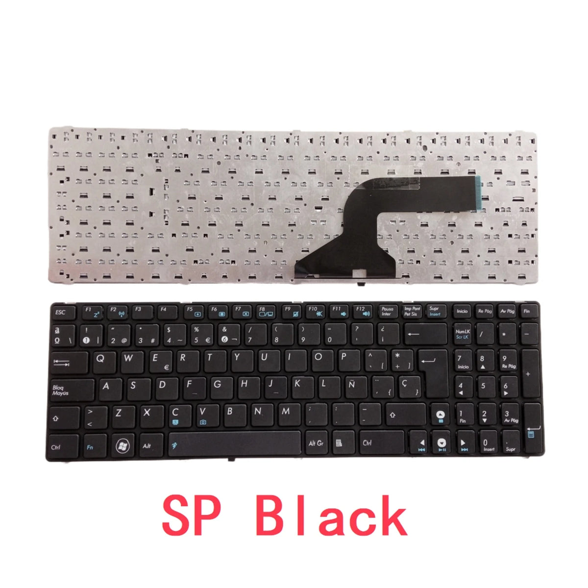 New US Russian Spanish Arab Laptop Keyboard For ASUS N61 N53 N73 G60 G51 G53 G72 K53 K73 K52 K72 X52 X55 X53 X54 X61 X75 P53 B53  ASUS laptop repair parts