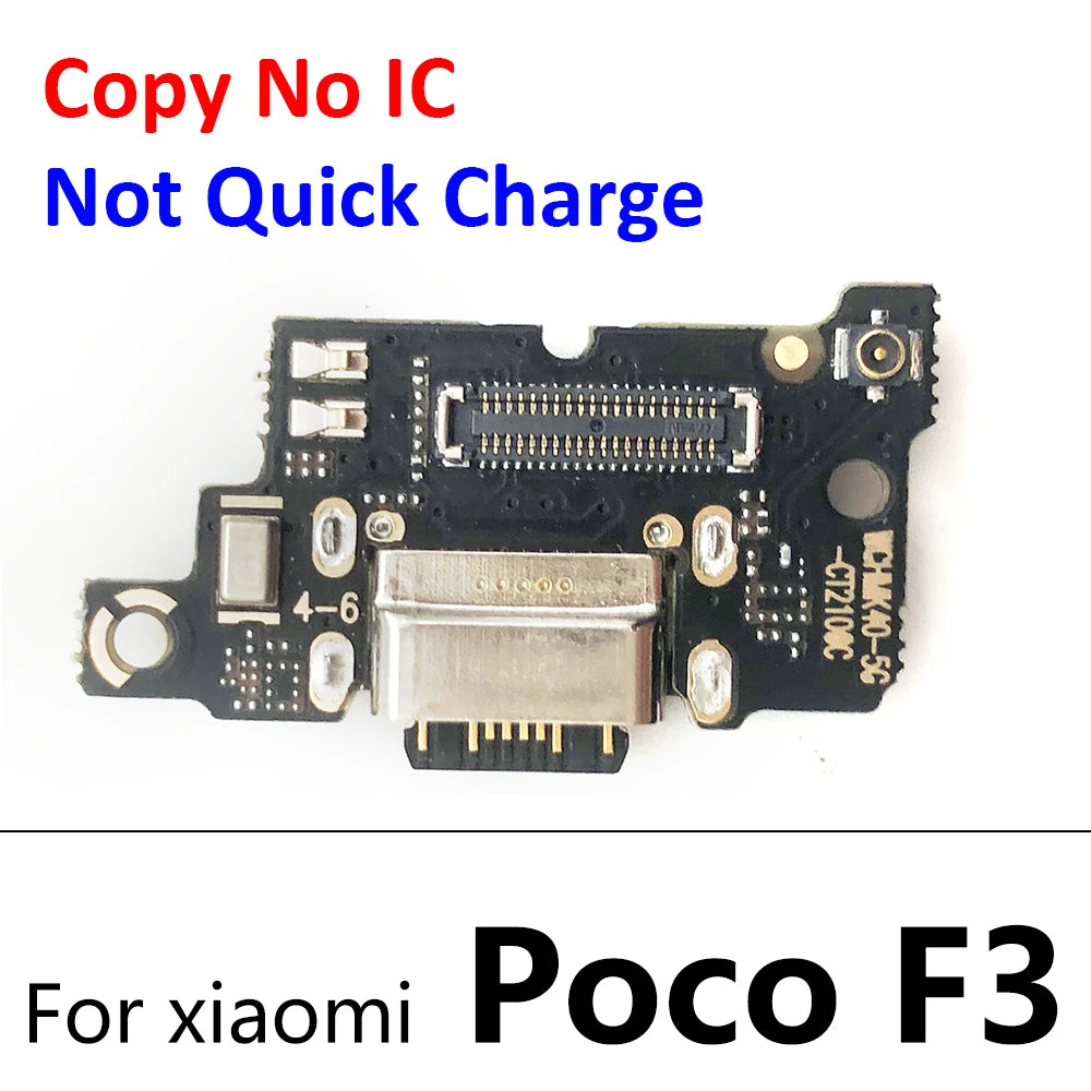 USB Port Charger Dock Connector Charging Board FLex Cable For Xiaomi Poco F1 F2 Pro F3 X3 X4 M3 M4 Pro 4G 5G Mic Microphone  Xiaomi  Xiao mi phone repair parts