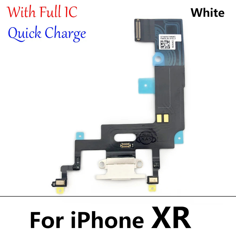 New For iPhone X XR XS Max Dock Connector Micro USB Charger Charging Board Port Flex Cable Microphone Board iPhone phone repair parts