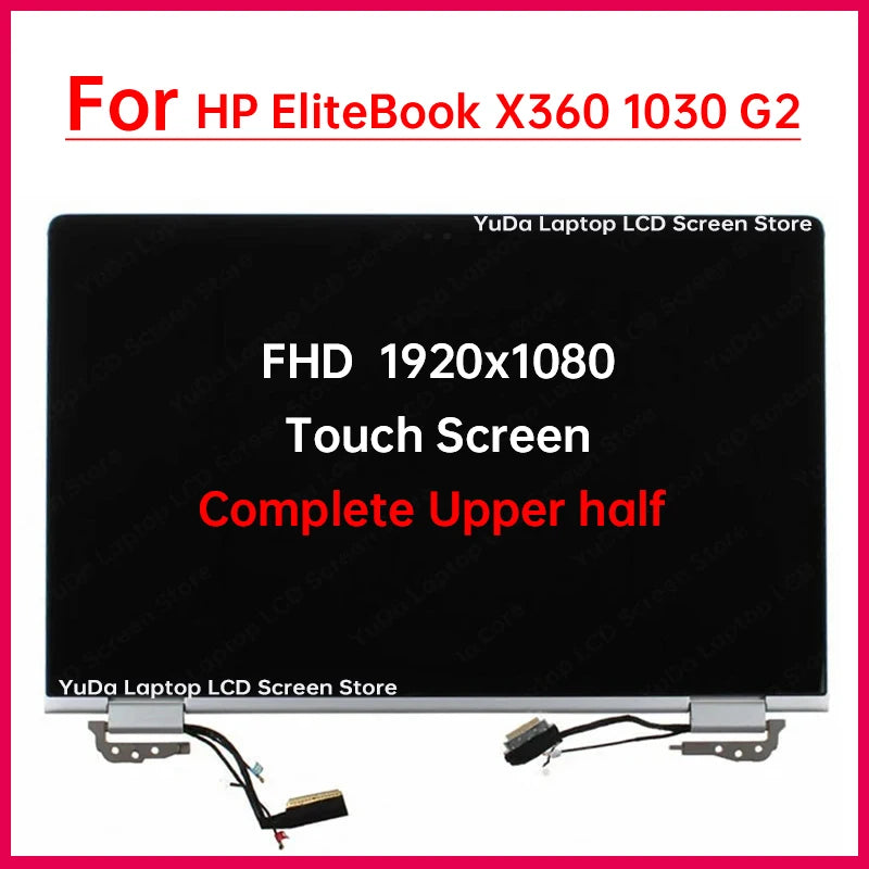 13.3 Inch Laptop LCD Touch Screen For HP EliteBook x360 1030 G2 Display Complete assembly Replacement Upper half 1920x1080 FHD HP laptop repair parts