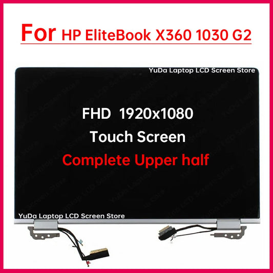 13.3 Inch Laptop LCD Touch Screen For HP EliteBook x360 1030 G2 Display Complete assembly Replacement Upper half 1920x1080 FHD HP laptop repair parts