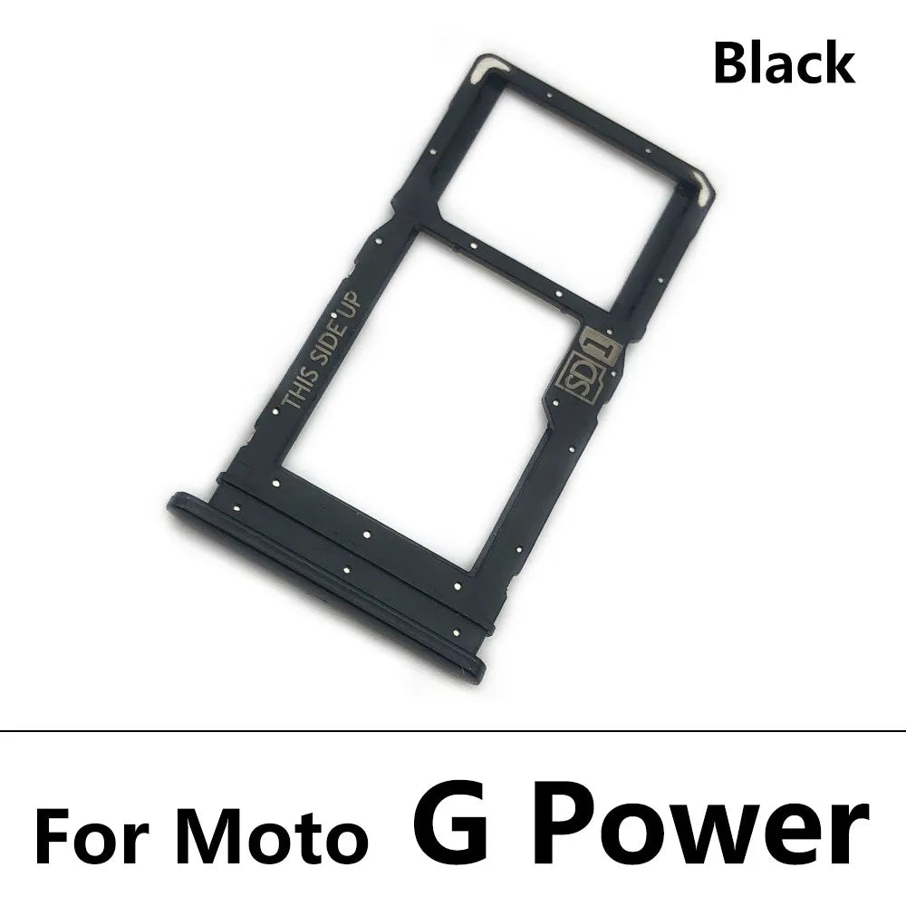 New SiM Tray For Motorola Moto G 5G Plus G Fast Power Play Stylus 2022 SIM Card Slot SD Card Tray Holder Adapter Motorola phone repair parts