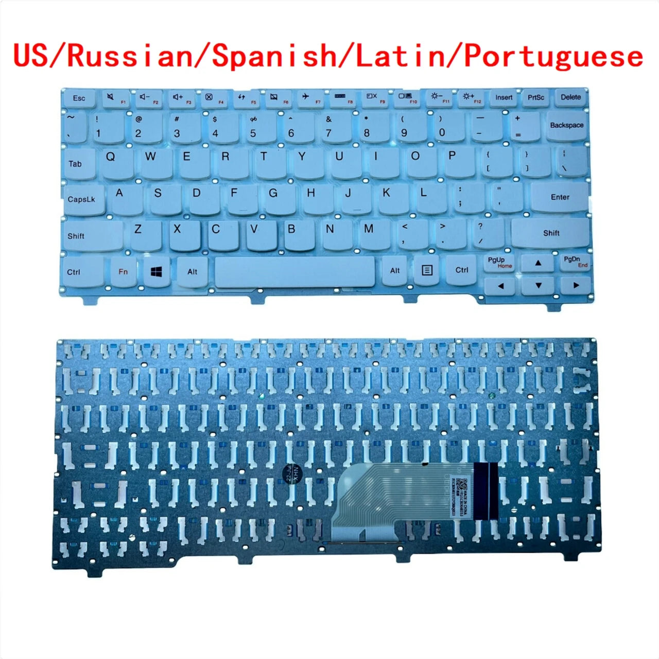 New US Russian Spanish Latin Portuguese Laptop Keyboard For Lenovo ideapad 100S 100S-11IBY 100S-11 Notebook PC Replacement Lenovo laptop repair parts
