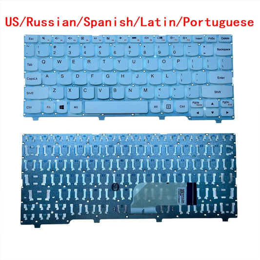 New US Russian Spanish Latin Portuguese Laptop Keyboard For Lenovo ideapad 100S 100S-11IBY 100S-11 Notebook PC Replacement Lenovo laptop repair parts