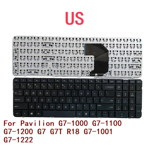 New US Laptop Keyboard For HP Pavilion G7-1000 G7-1100 G7-1200 G7 G7T R18 G7-1001 G7-1222 Notebook PC Replacement  HP laptop repair parts