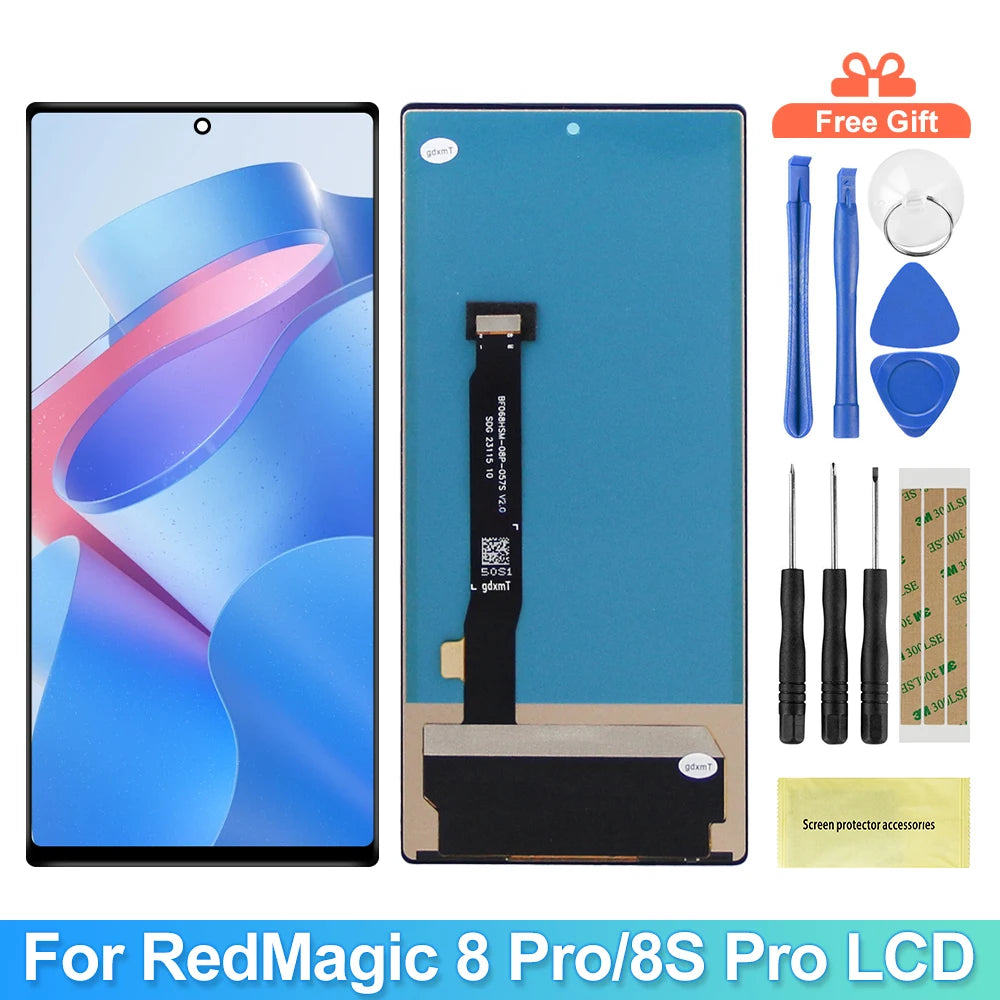 Display For ZTE nubia Red Magic 8S Pro LCD Display Touch Screen Digitizer Assembly For Red Magic 8 Pro Screen Replacement ZTE phone repair parts