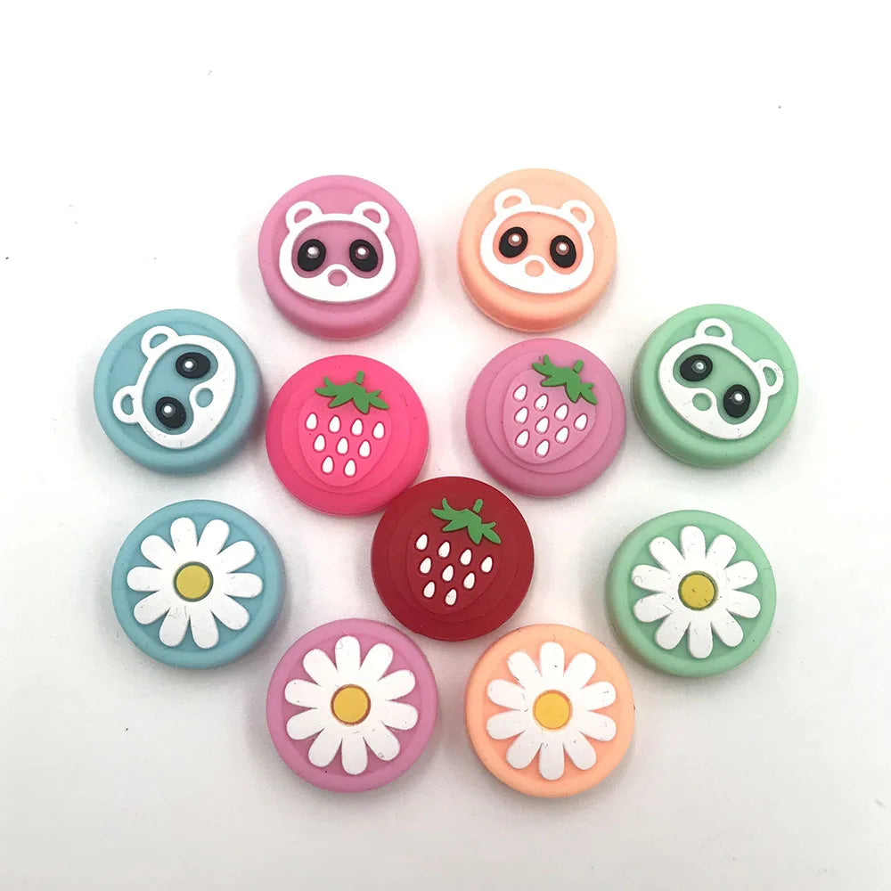 10Pcs= 5pairs Silicone Thumb Stick Grip Cap For Nintendo Switch/Lite/Oled Case Controller Joystick   Button Cap Cover Game console repair parts