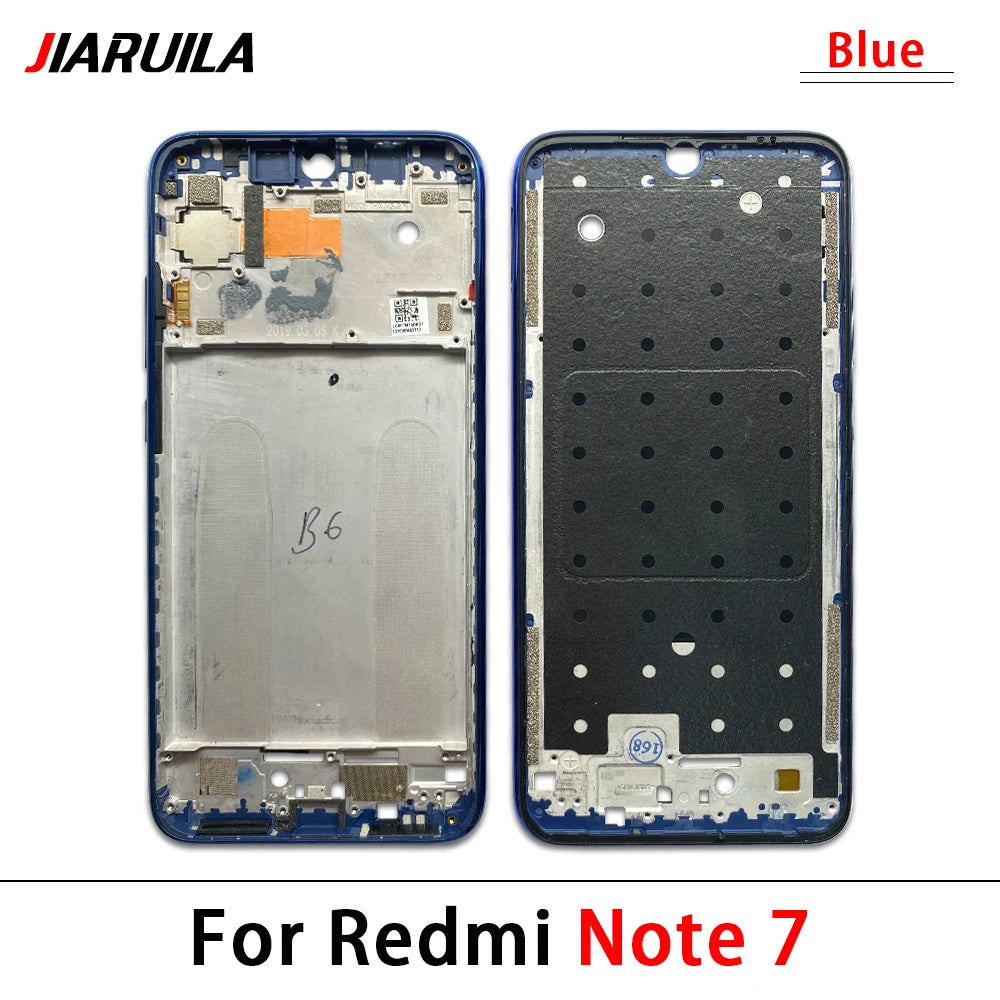 10Pcs/Lot, Housing Middle Frame Bezel Middle Replacement Parts Middle Frame For Xiaomi Redmi Note 7 8 9s Pro  Xiaomi  Xiao mi phone repair parts