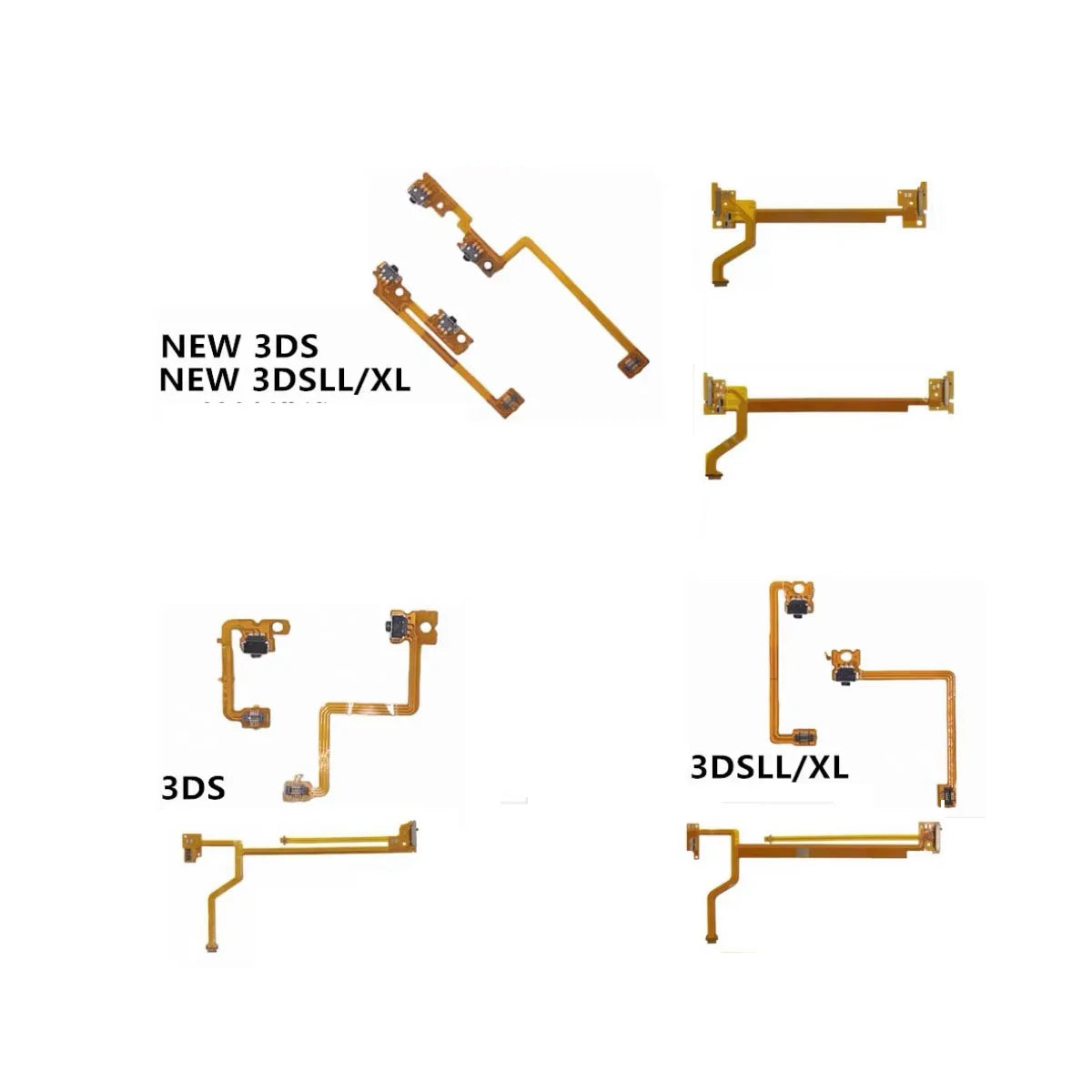 2PCS Speaker Volume Control Ribbon Cable For 3DS 3DSLL 3DSXL New 3DS LL Left Right Switch Trigger L R Shoulder Button Flex Cable  Game console repair parts