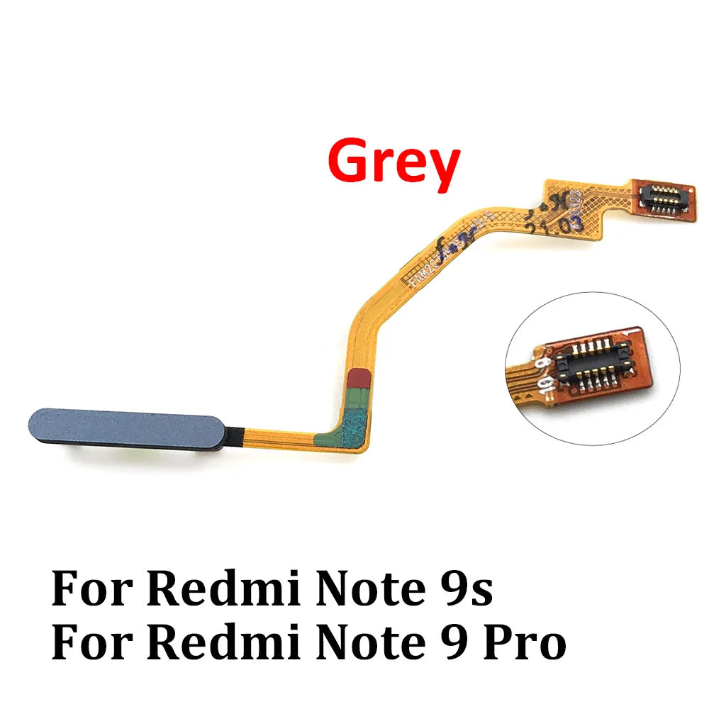 10Pcs, New For Xiaomi Redmi Note 8T 8 9s 9 Pro Home Button FingerPrint Touch ID Sensor Flex Cable Ribbon Replacement Parts  Xiaomi  Xiao mi phone repair parts