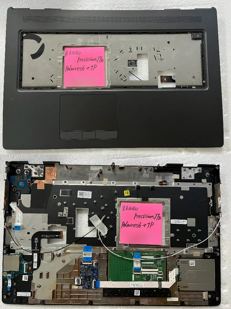 Upper palmrest for 8KGG0 AM2V4000800 Dell Precision 7750 7760 Touchpad Palmrest Assembly With Smart Card Reader NFC 1VVYH JTHG5 Dell laptop repair parts