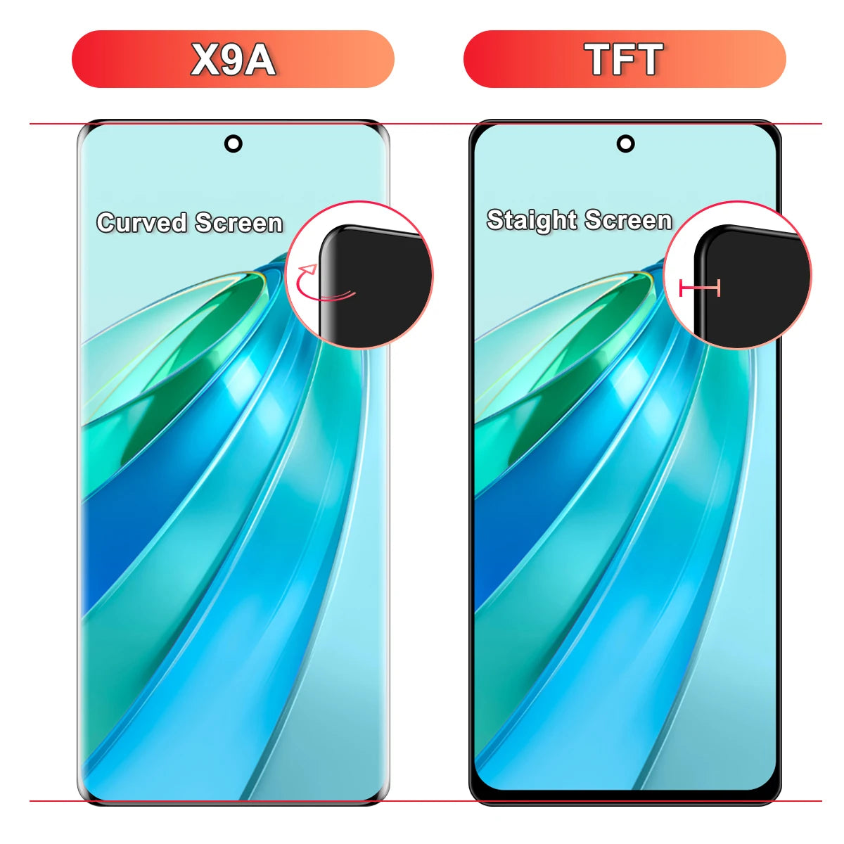 TFT X9A Display Screen For Honor X9A RMO-NX1 LCD Display Touch Screen Digitizer Assembly For honor X9A Replacement Parts Honor phone repair parts