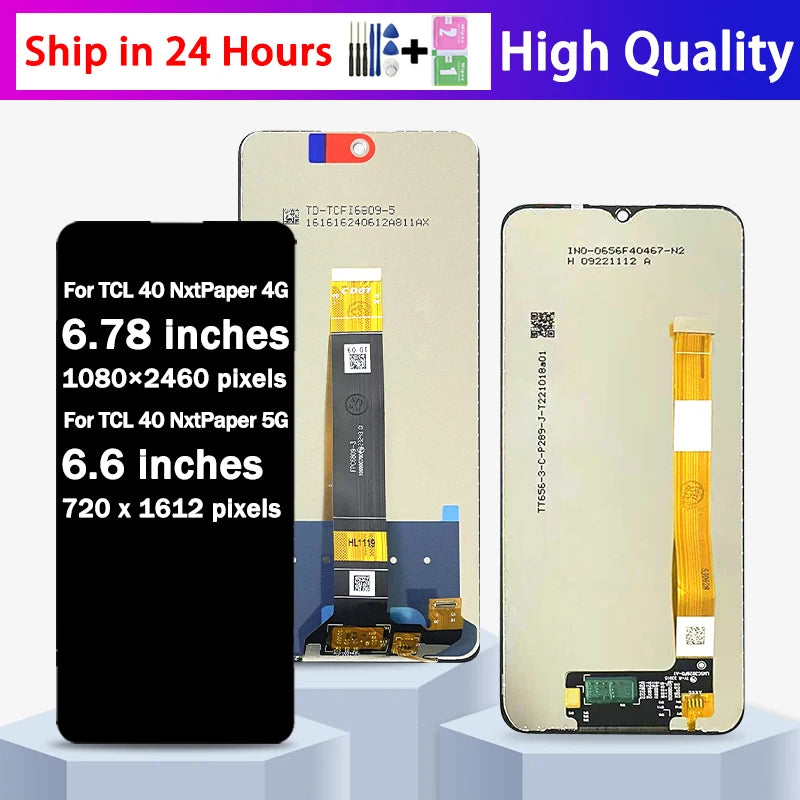 IPS LCD For TCL 40 NxtPaper 4G T612B LCD Display Touch Screen Digitizer Assembly For TCL 40 NxtPaper 5G Display Replacement TCL phone repair parts