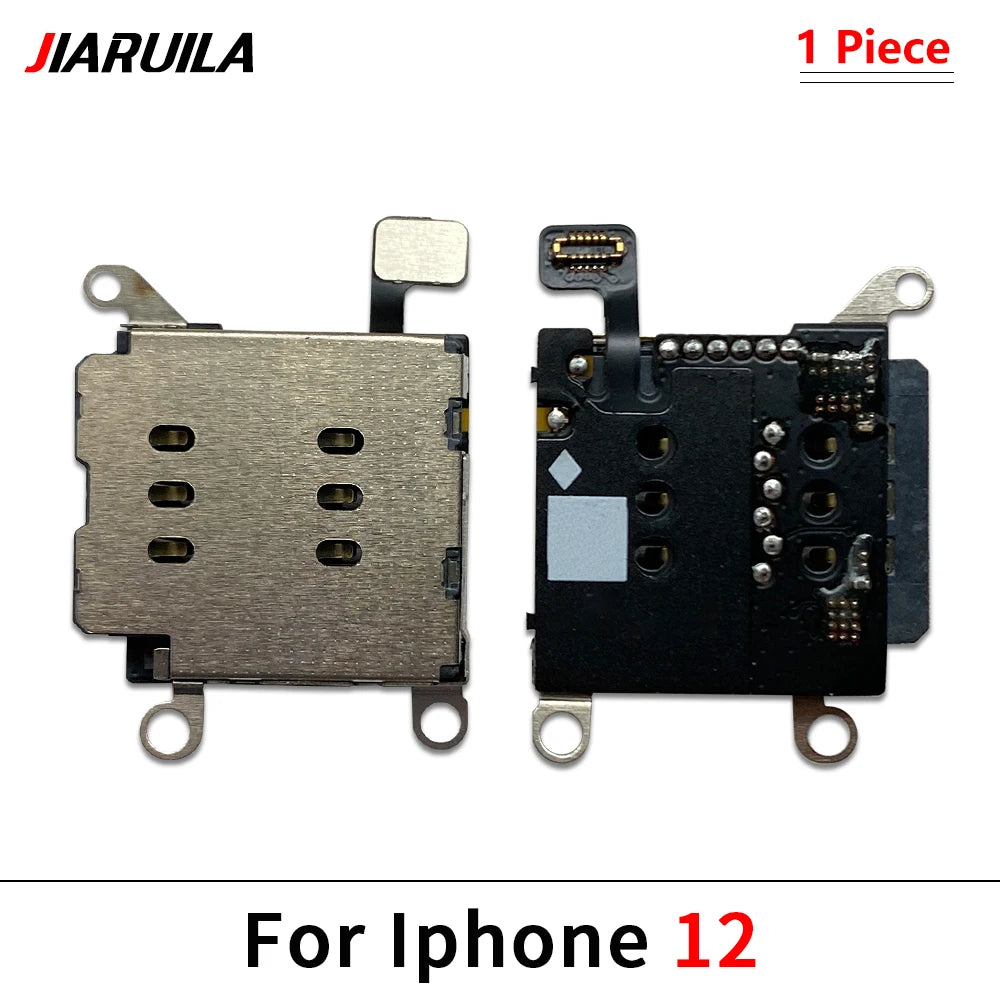 New SIM Card Reader For iPhone 11 12 13 14 15 Pro Max Plus Mini Dual SIM Card Slot Socket Inner Adapter With Flex Cable iPhone phone repair parts