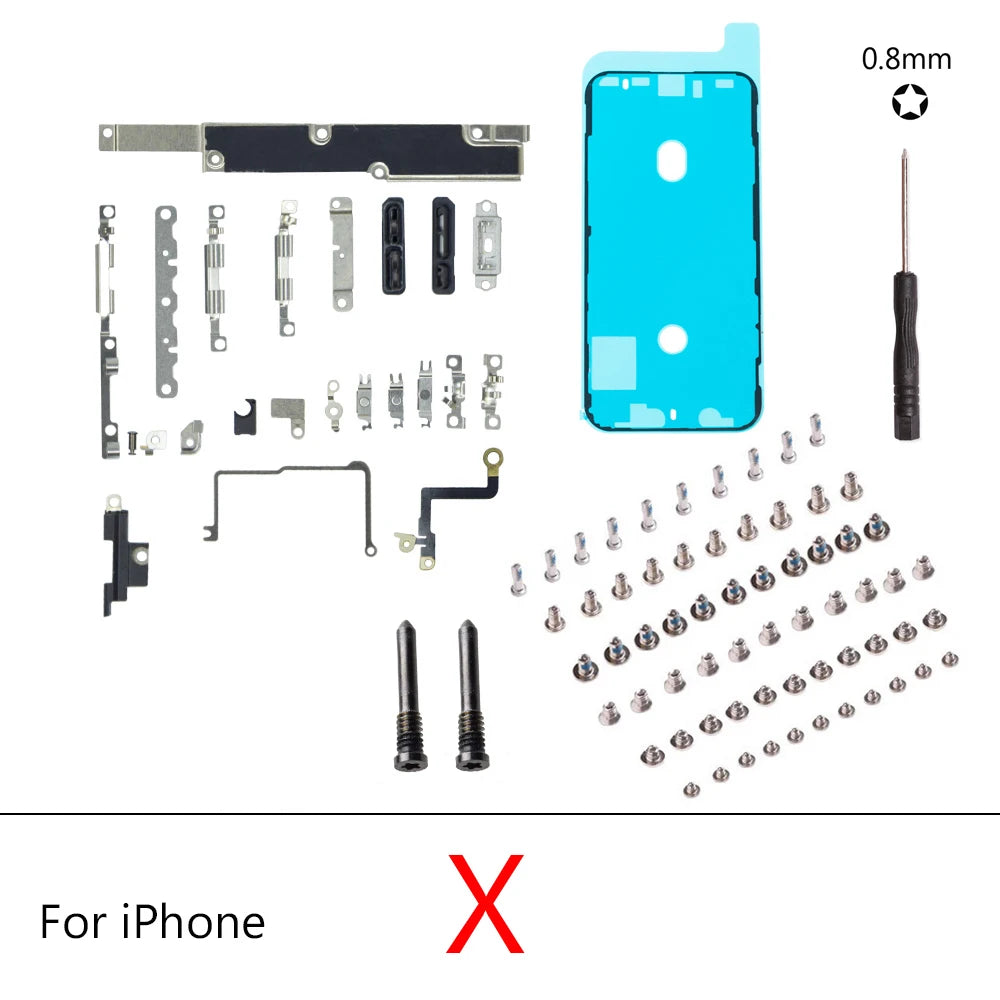1set Inner Accessories For iPhone  11 12 13 Pro X XR XS Max mini Inside Small Metal Parts Holder Bracket Shield Plat iPhone phone repair parts