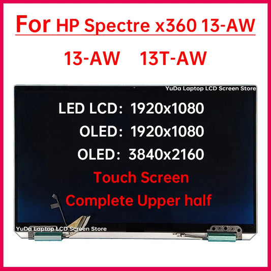 13.3 Inch Touch Screen For HP Spectre x360 13-aw TPN-Q225 LCD Display Full assembly Replacement L72403-001 L75191-001 L75195-001 HP laptop repair parts