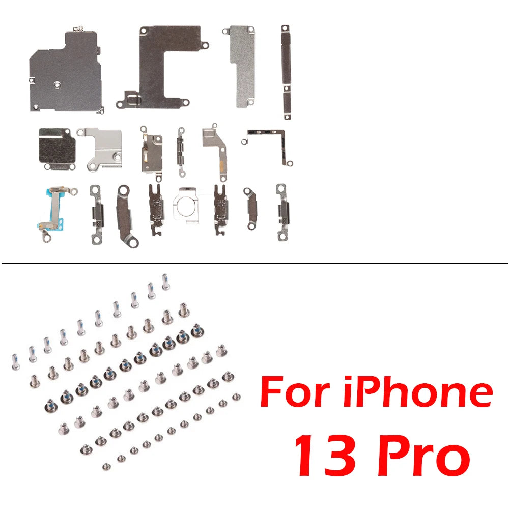 1set Full Set Metal + Screw for iPhone 13 Pro Max 14 Plus 11 12 Inner Bracket Accessories Shield Plate Parts iPhone phone repair parts