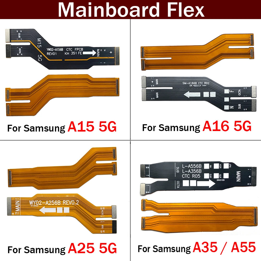 Main Board Motherboard Connector Mainboard Flex Cable For Samsung A15 A16 A25 A35 A55 A26 A36 A56 A17 4G 5G  Samsung phone repair parts