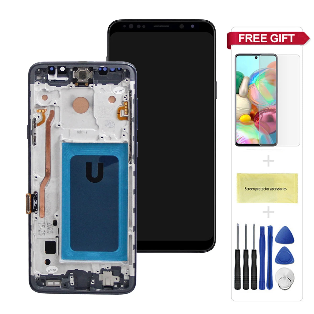 S9 Plus Display Screen Assembly for Samsung Galaxy S9+ G965F G965F/DS Lcd Display Digital Touch Screen with Frame Replacement Samsung phone repair parts