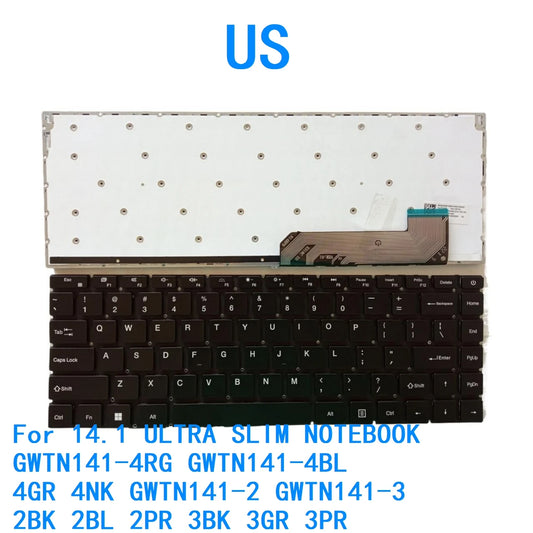US Backlit Keyboard For Gateway 14.1 ULTRA SLIM NOTEBOOK GWTN141-4RG GWTN141-4BL 4GR 4NK GWTN141-2 GWTN141-3 2BK 2BL 2PR 3BK 3GR