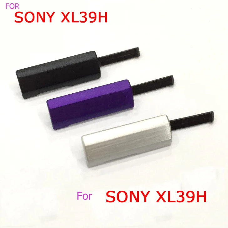 100% New housing-USB Charging Port Dust Plug cover +   Port SIM Card Port Slot cover for Sony Xperia Z Ultra XL39H C6802 Sony phone repair parts