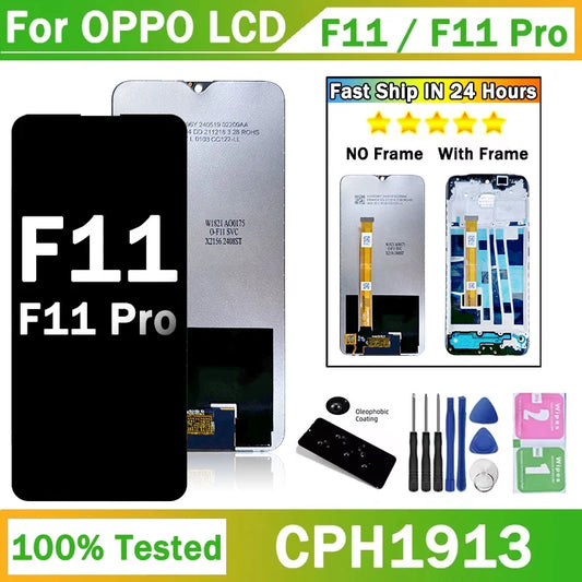 Tested For OPPO F11 LCD CPH1913 Display Touch Screen Assembly Digitizer For OPPO F11 Pro F11Pro CPH1969 LCD Oppo phone repair parts Realme phone repair parts