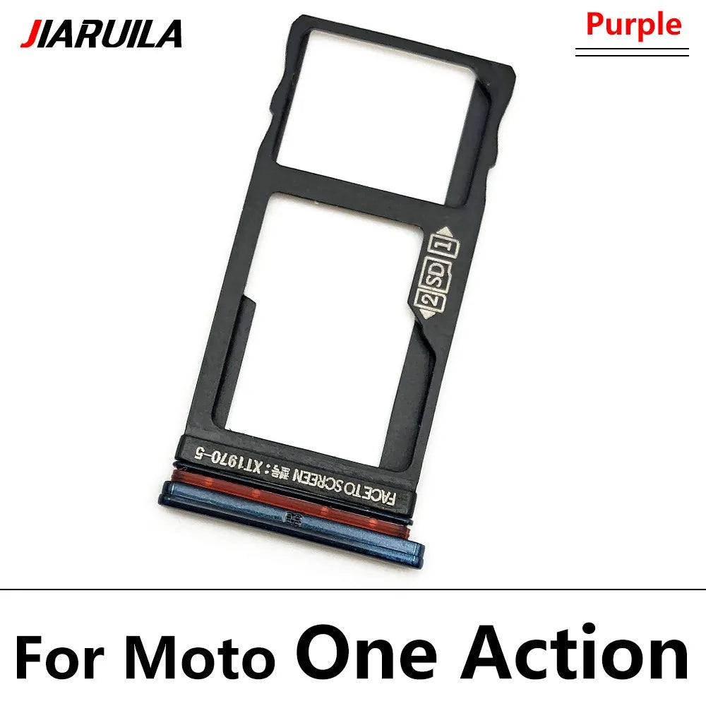 10Pcs,  SiM Tray For Motorola Moto One Macro Action Zoom Hyper Fusion Plus SIM Card Tray Slot Holder Replacement Parts Motorola phone repair parts