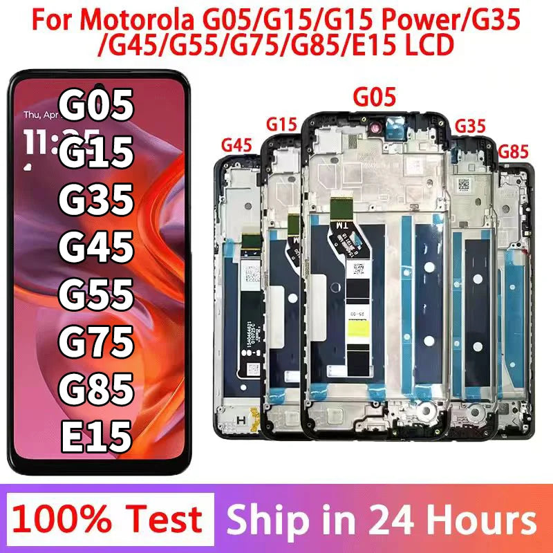 IPS LCD for Motorola Moto G05 G15 G35 G45 G55 G75 G85 LCD Display Touch Screen Digiziter Assembly For Moto E15 Display Motorola phone repair parts