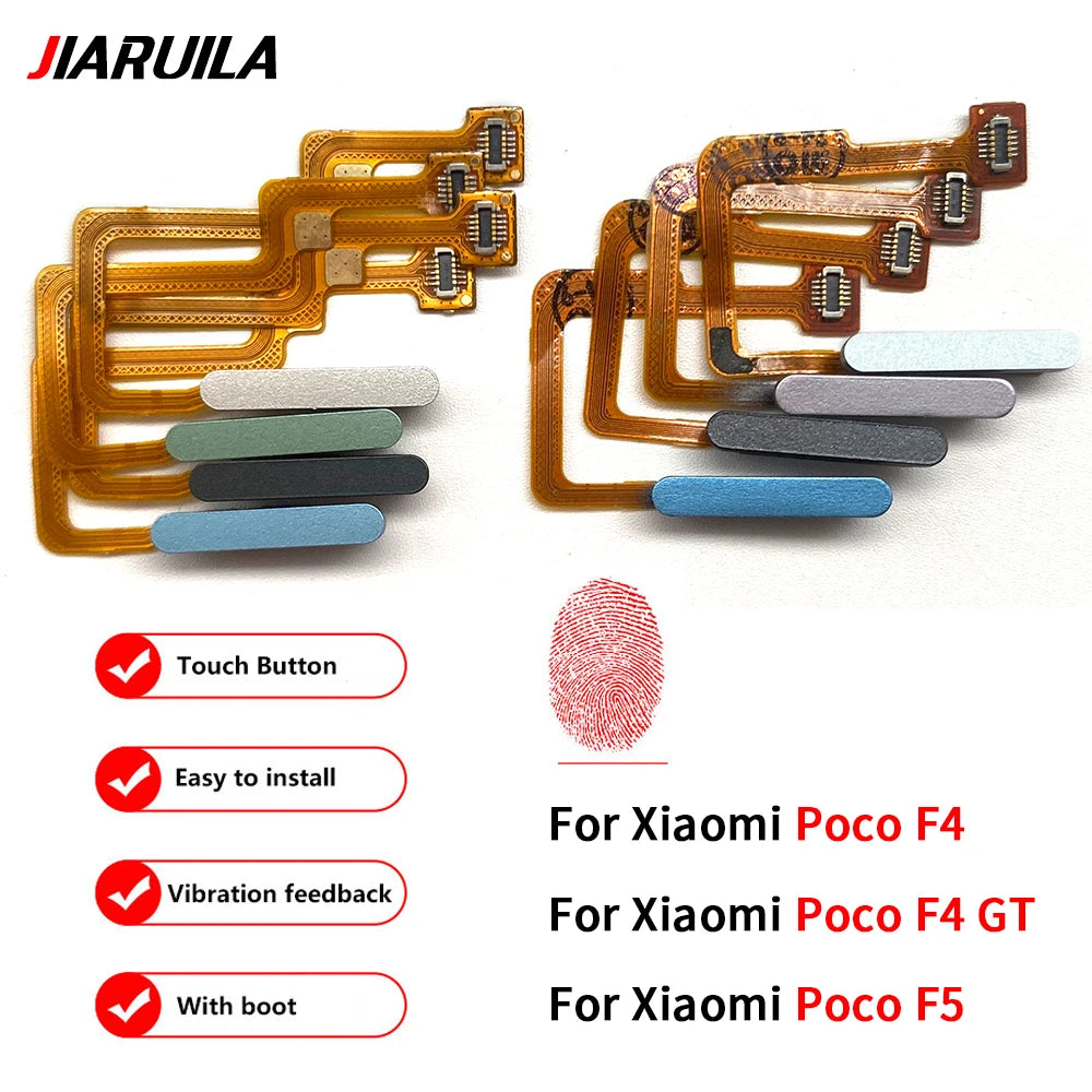 New Fingerprint Flex Cable For Xiaomi Mi Poco F3 F4 GT F5 5G Home Menu Button Key Flex Cable Replacement Parts Xiaomi  Xiao mi phone repair parts
