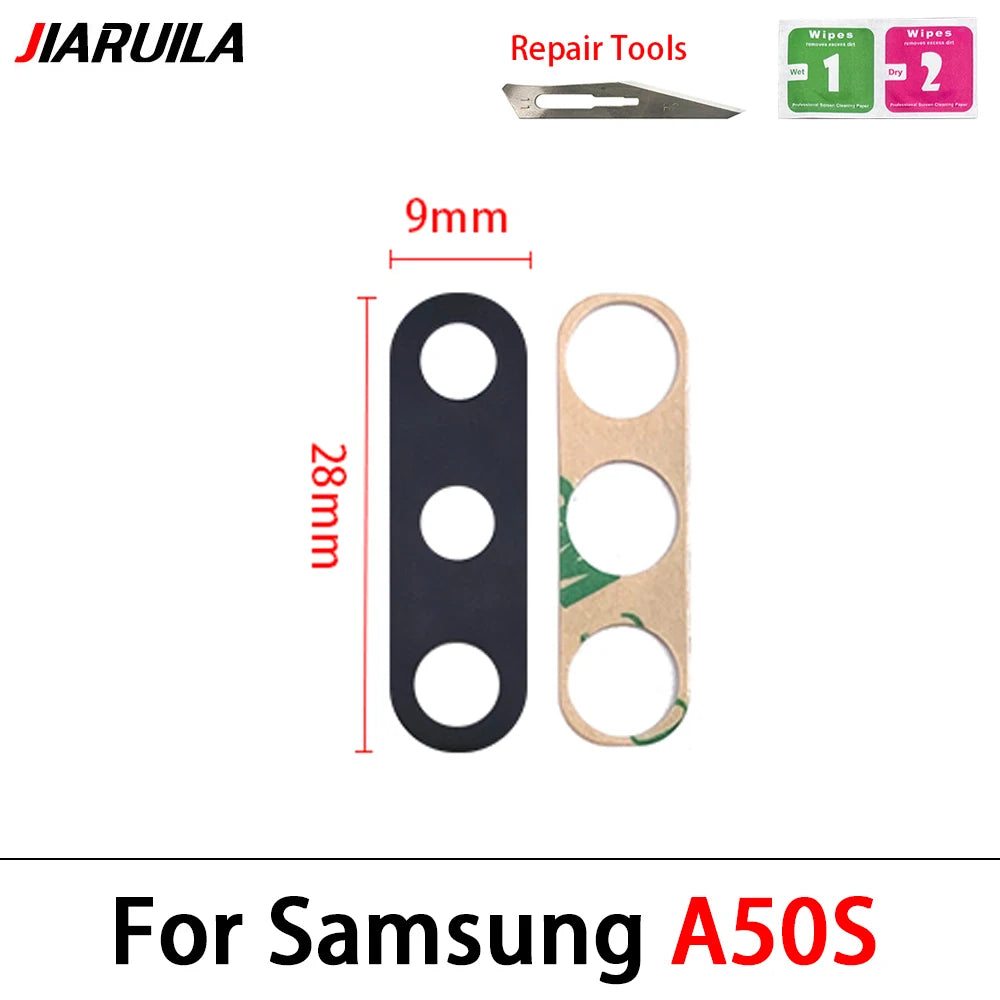 100Pcs/Lot, For Samsung A10 A20 A30 A50 A70 A10s A20s A30S A50S A21s A01 A11 A12 A21 A31 A51 A71 Rear Back Camera Glass Lens Samsung phone repair parts