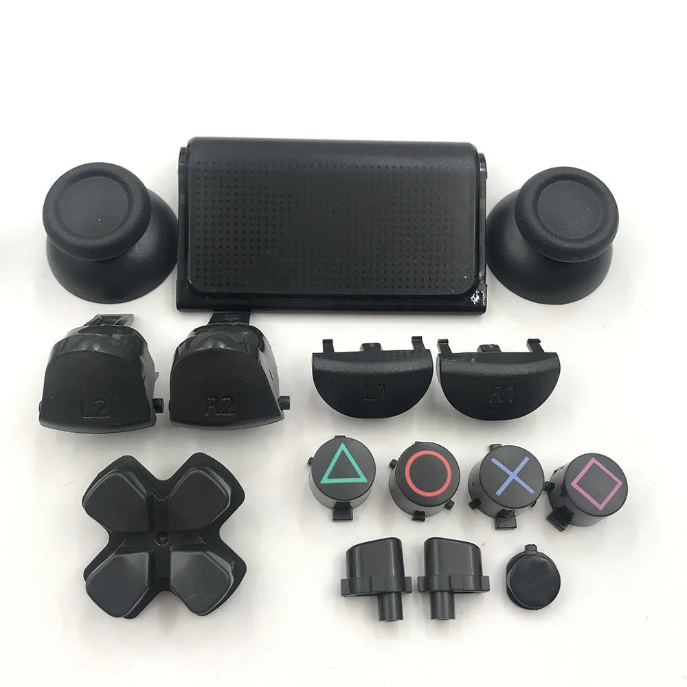 1Set JDM JDS 040 050 055 For PS4 Pro Slim Controller Thumbstick Dpad R1 L1 R2 L2 Button Direction Key ABXY Buttons Joysticks Cap Game console repair parts