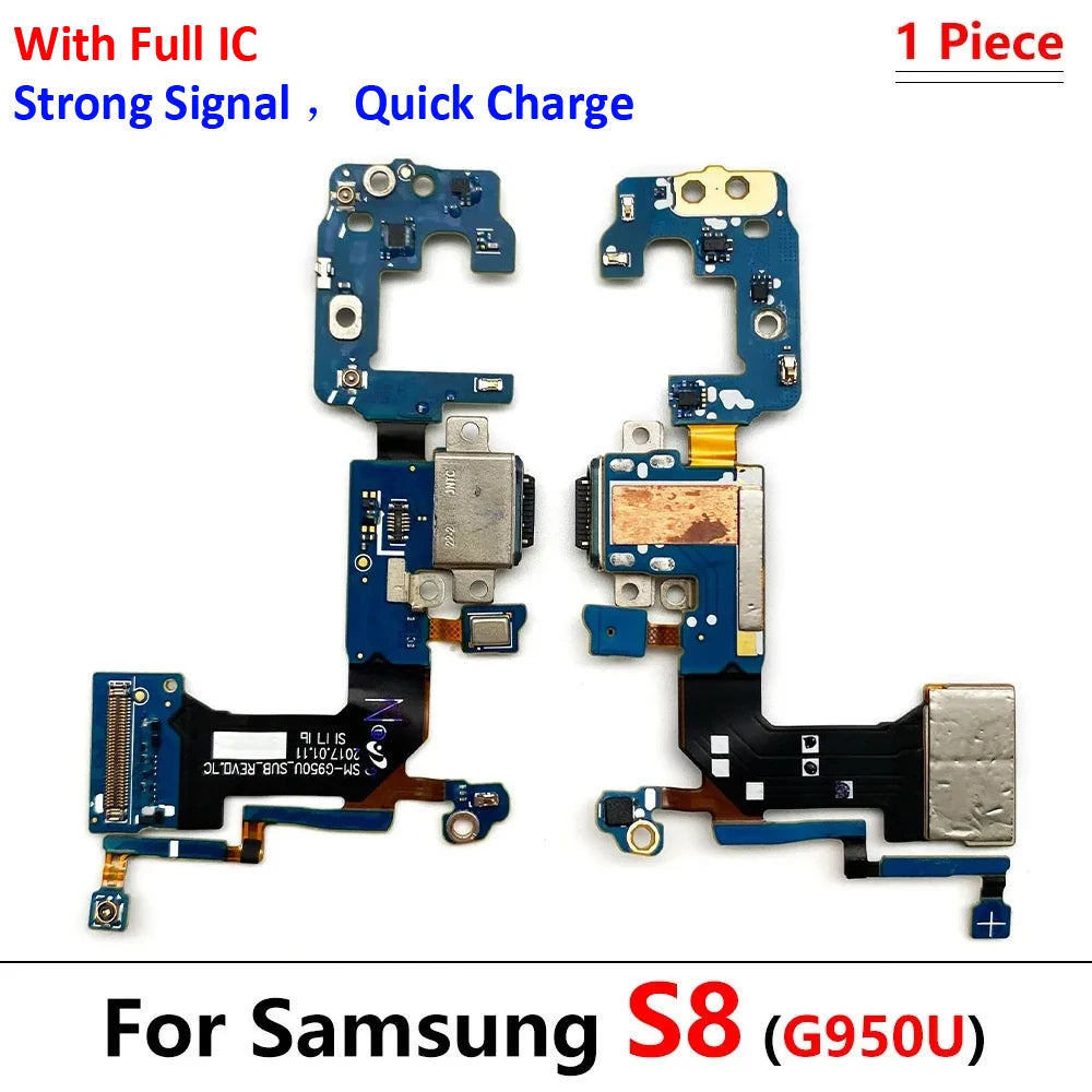 For Samsung S8 S9 Plus S10 Lite 5G G950F G955F G965F USB Charging Dock Connector Flex Cable Microphone Board Samsung phone repair parts