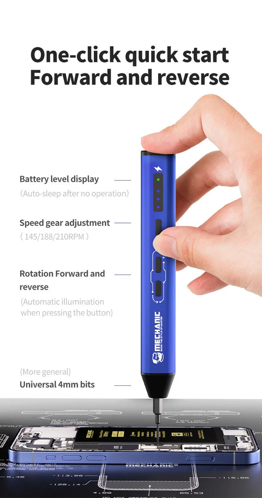 MECHANIC ES240 24 IN 1 Smart Electric Screwdriver One-click Automatic Boot with LED Lamp for Phone Teardown Repair Tools Kit Set Professional Repair Tools