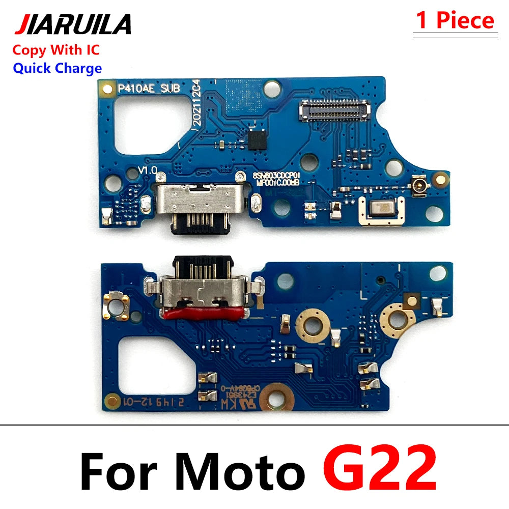 50Pcs USB Charging Board Connector Port Dock Flex Cable For Moto G10 G100 Power G20 G30 G31 G41 G60 G60s G71 G51 G50 5G G82 Motorola phone repair parts