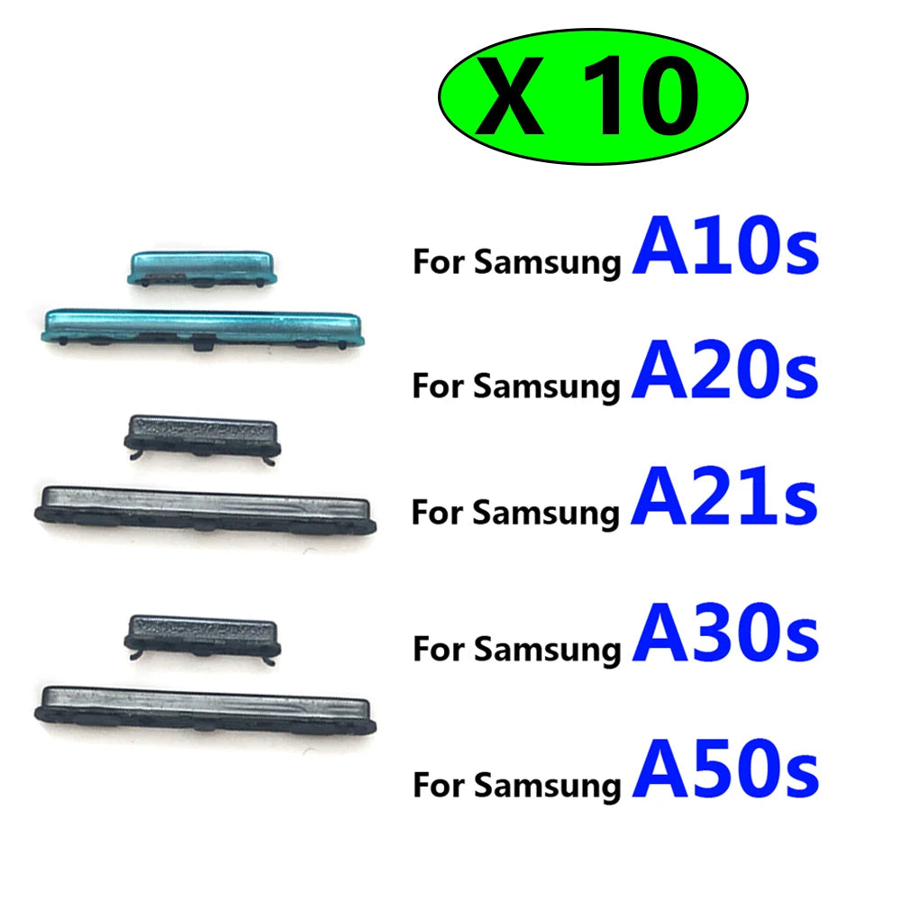 10Pcs New Power Volume Side Button Key For Samsung A10S A107F A20S A207F A21S A217F A30S A307F A50S A507F A21s Samsung phone repair parts