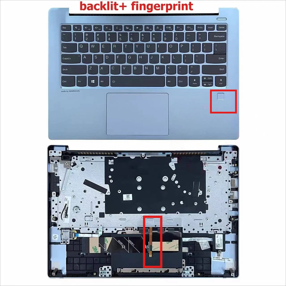 Upper case keyboard for Lenovo Xiaoxin AIR 14IKBR 14ARR 14IWL 530s-14ikb 2018 topcase palmrest C shell keyboard cover touchpad Lenovo laptop repair parts