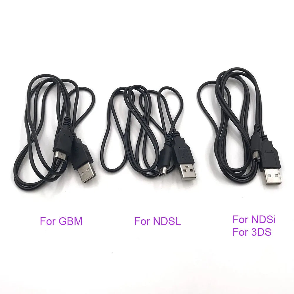 1-3PC USB Data Charger Charging Power Cable Cord For DS Lite NDSL / DSi NDSi XL / 3DS New 3DS XL LL / GBM Game console repair parts
