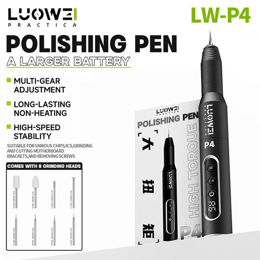 LUOWEI LW-P4 High Torque Polishing Pen for Mobile Phone Tablet Repair Motherboard IC Chips Cutting Grinding Tools Professional Repair Tools