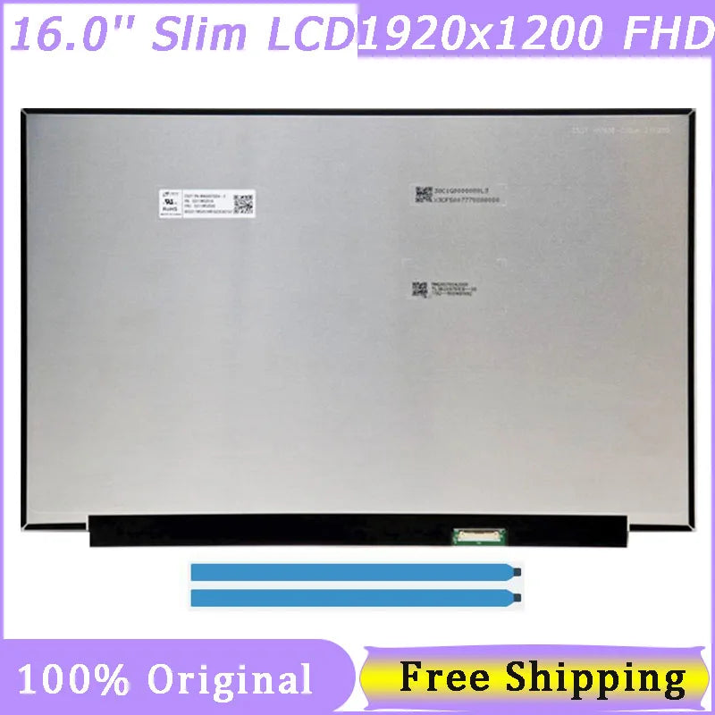 16 Inch Slim 30 Pin Laptop Screen MNG007QS4-2 B160UAN04.H NV160WUM-N61 N160JCA-EL1 FHD 1920*1200 EDP IPS Non-Touch 100% sRGB