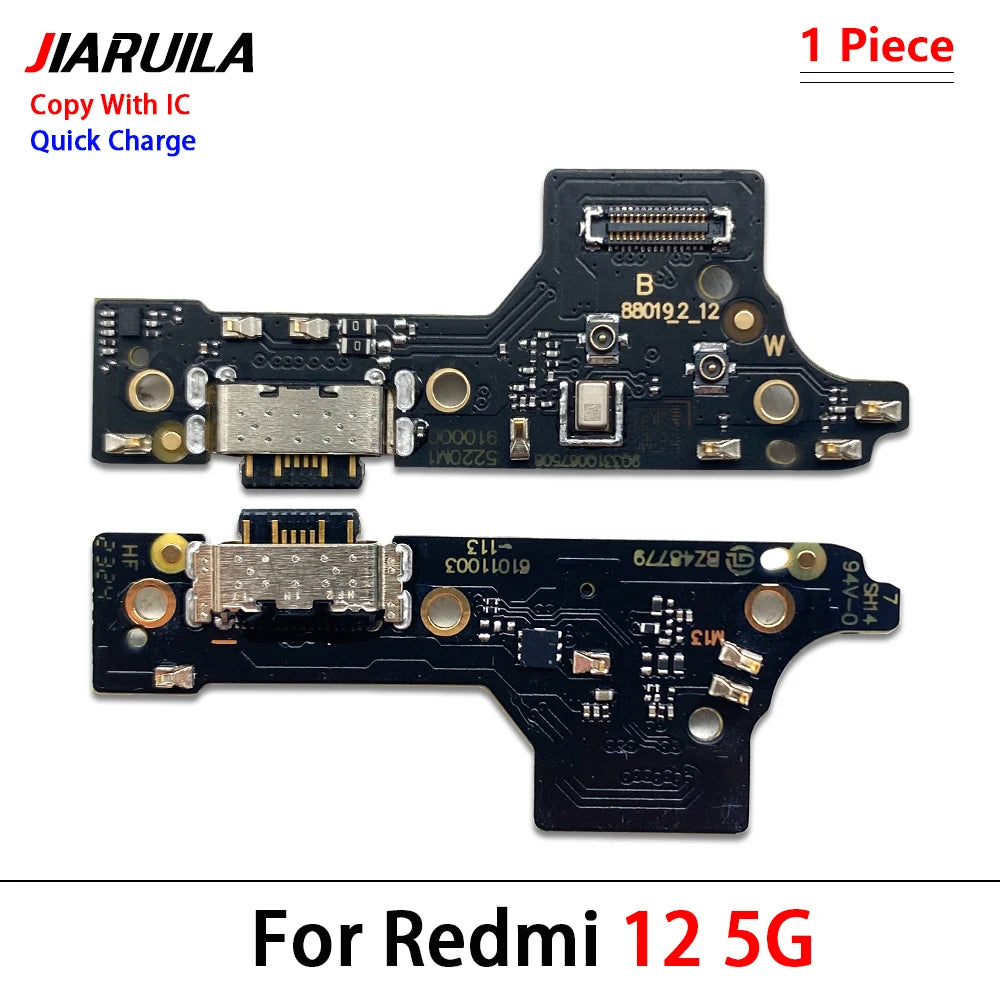 50Pcs, For Xiaomi Redmi 9A 9 9C 9T 8 8A 10C 10 10A 12 12C 13C 13 4G 5G USB Charger Dock Connector Charging Port Mic Flex Cable  Xiaomi  Xiao mi phone repair parts
