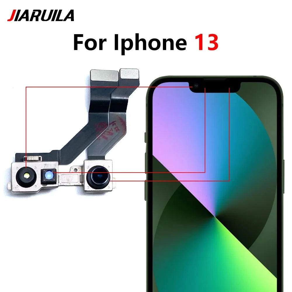 New Front Camera For IPhone 11 12 13 14 15 Pro Max Plus Mini Front Camera Flex Cable iPhone phone repair parts