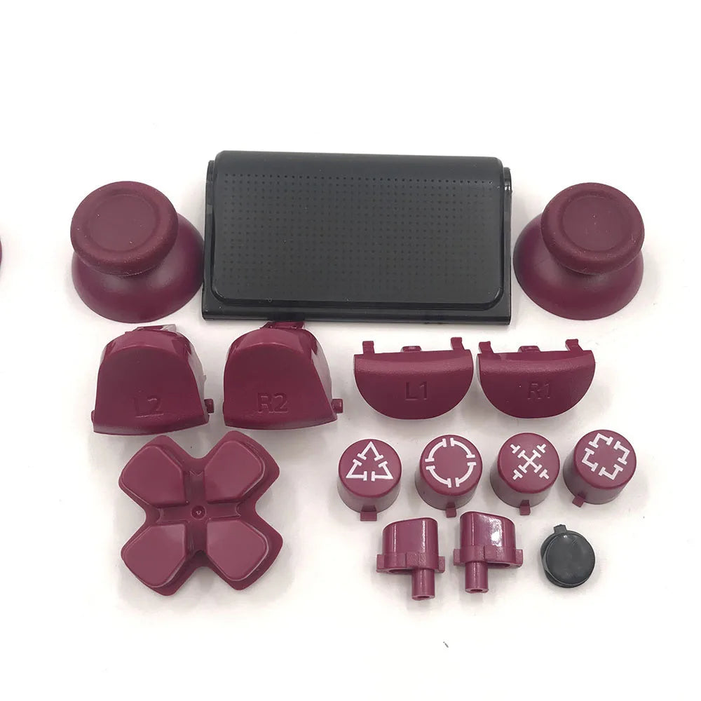 1Set JDM JDS 040 050 055 For PS4 Pro Slim Controller Thumbstick Dpad R1 L1 R2 L2 Button Direction Key ABXY Buttons Joysticks Cap Game console repair parts