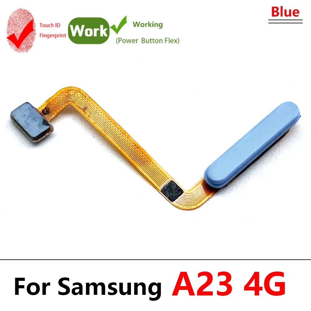 For Samsung A23 4G 5G A235F A236 A236B Home Button Fingerprint Sensor Flex With Power Key Button Flex Cable Samsung phone repair parts
