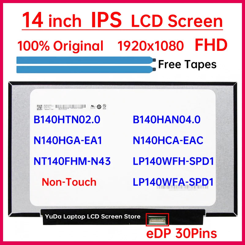 14" LCD Screen For Lenovo ThinkBook 14-IIL 14-IML 14s-IML 14s-IWL 14 G2 ARE 14 G2 ITL 14 G3 ACL 14 G3 ITL Display Matrix Panel Lenovo laptop repair parts