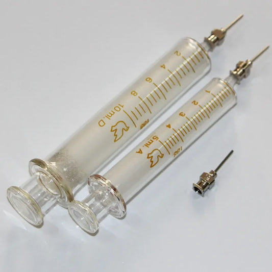 RELIFE Glass Syringe 5ml 10ml Syringe Metal Needle Welding Oil Container Glass Push Rod Mobile Phone Repair Tools Fast Shipping Professional Repair Tools